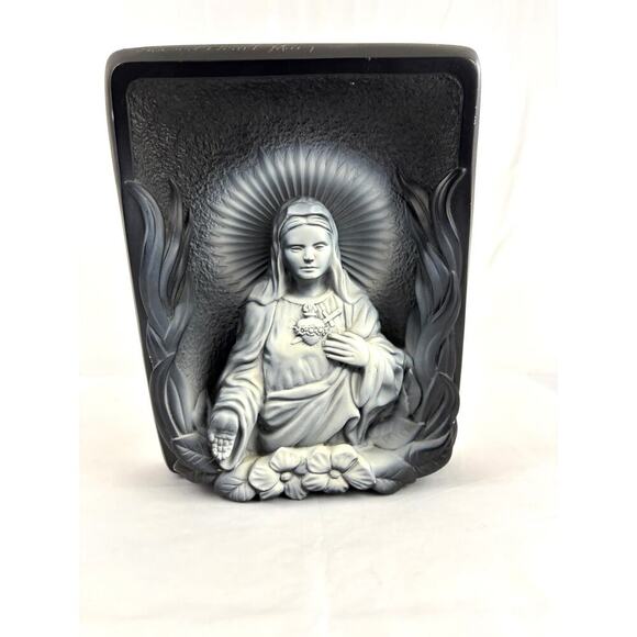 Vintage Sacred Heart Mary Chalkware By Creative Arts Inc USA 1960s Religious - Picture 1 of 16